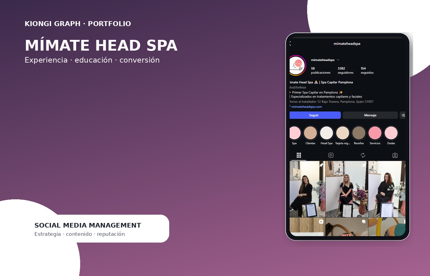Mímate Head Spa · Social Media & Contenido