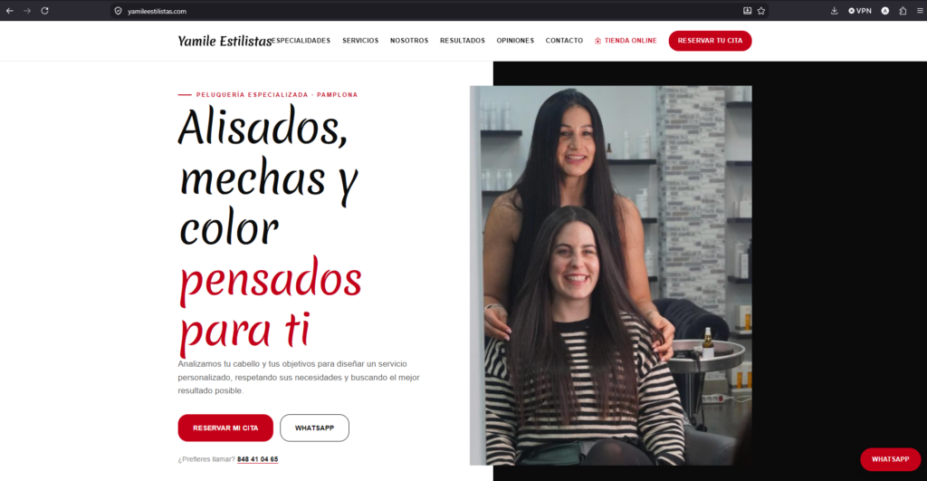 Yamile Estilistas · Diseño & Desarrollo Web